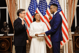 Rep. Menefee Hand on the Bible